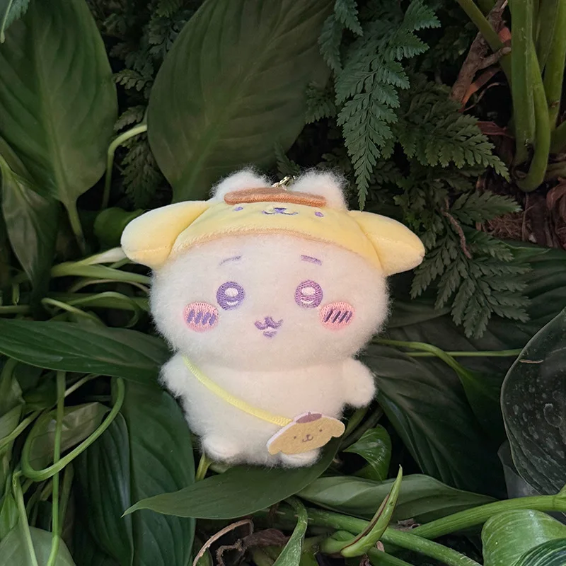 Kawaii  Travel Plush Keychain Soft Usagi Hachiware Stuffed Doll Pendant Cute Cartoon Bag Charm Accessory for Kids Girls view 4