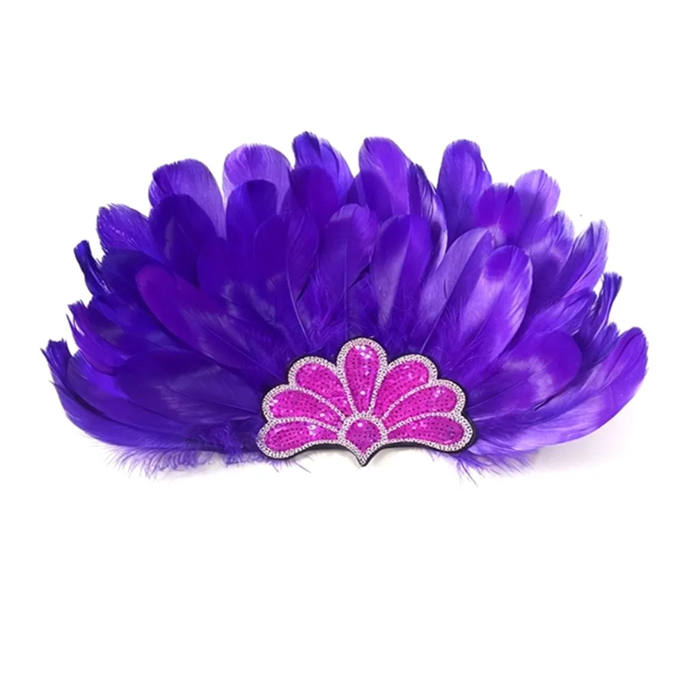 

Colorful Feather Headpiece Stage Performance Brazilian Carnival Showgirl Headband Decorative Hair Accessories