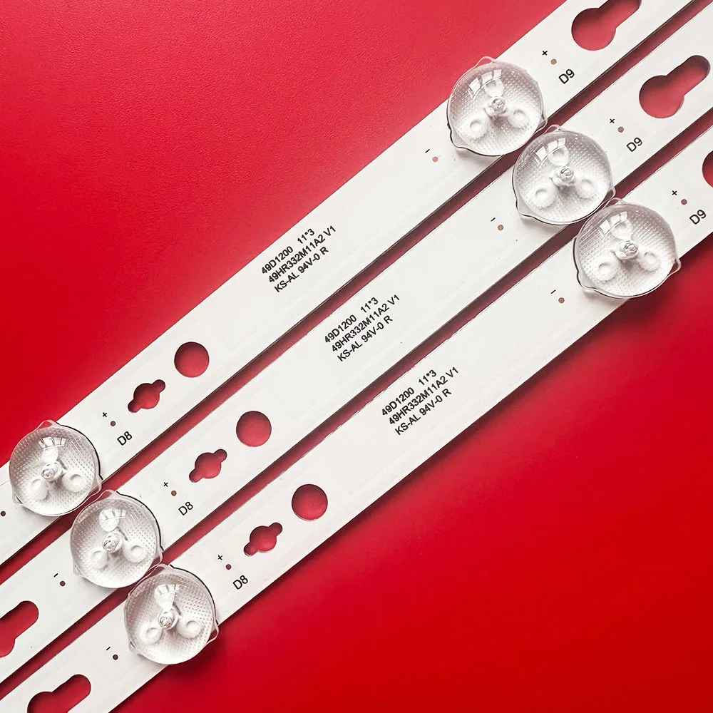 3/18pcs LED 백라이트 스트립 49D1200 49HR332M11A2 T49FSL6010 HR-99A05-00437 LVF490CSDX LE03RB2R0-DK 4C-LB490T-HR9 49sk6000