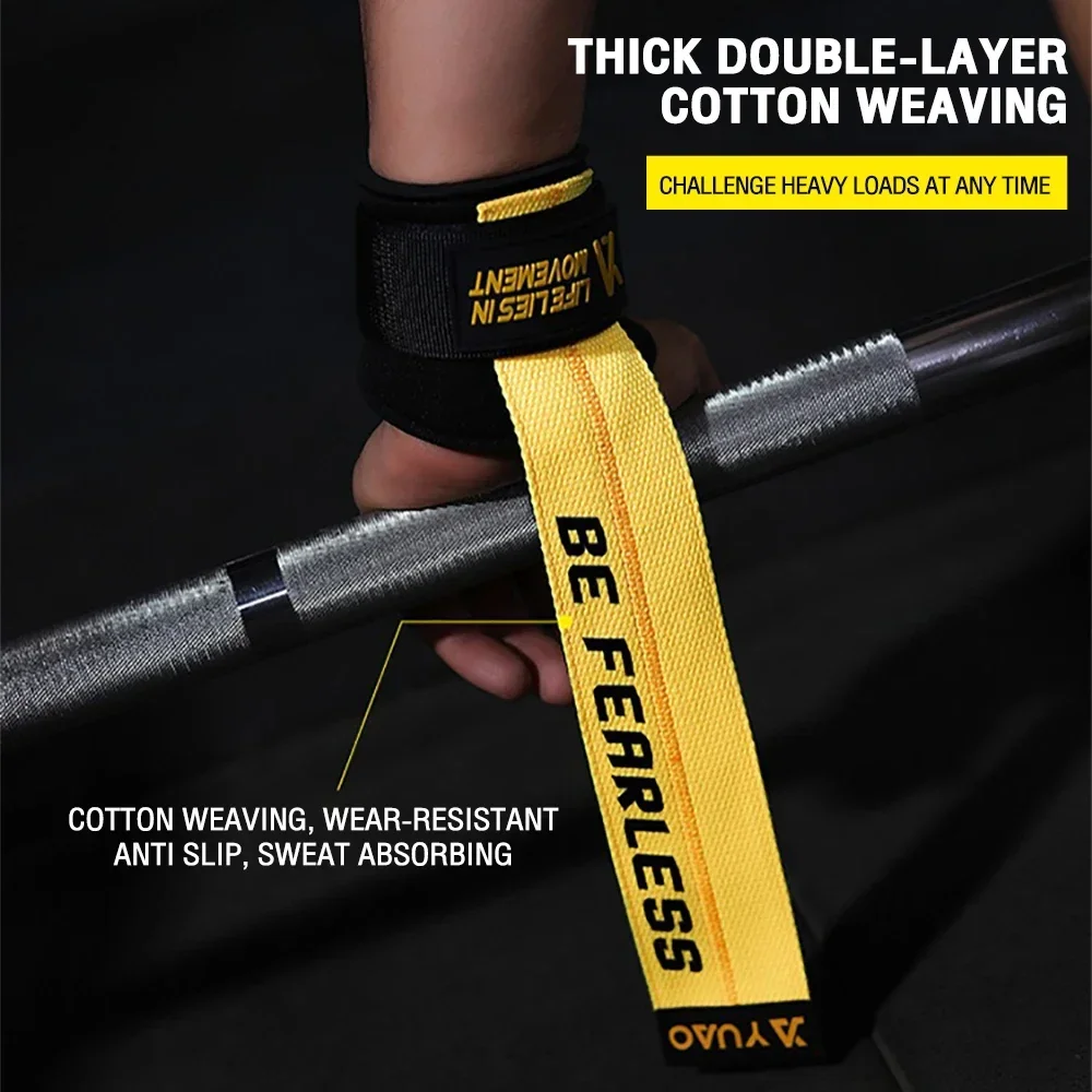 Antislip Lifting Wrist Strap Power-assisted Strap for Fitness Exercise deadlift weightlifting pull-ups Workout in the Gym【1Pair】