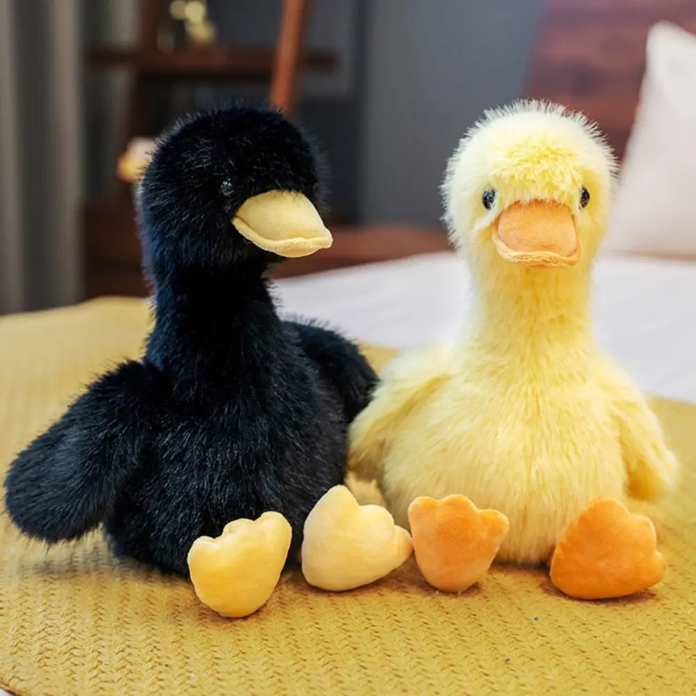 

Simulation Yellow Duck Plush Stuffed Animals Lifelike Goose Long Hair Duck Plushies Cartoon Kawaii Duck Stuffed Doll Kids Toys