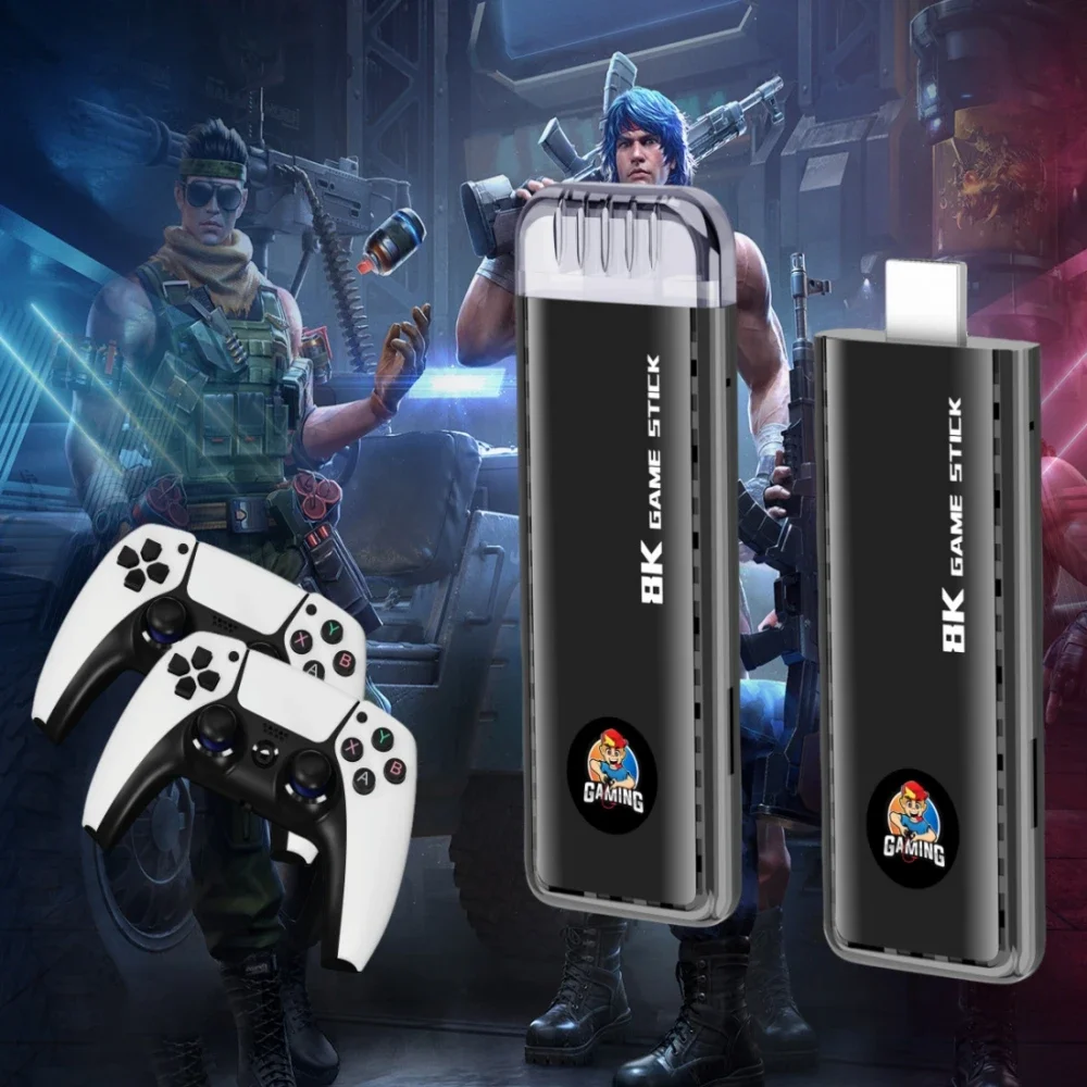 

HaaYot Wireless Retro Game Console,Plug and Play Video Game Stick Built in 30000+ Games,4K Output,15 Classic Emulators