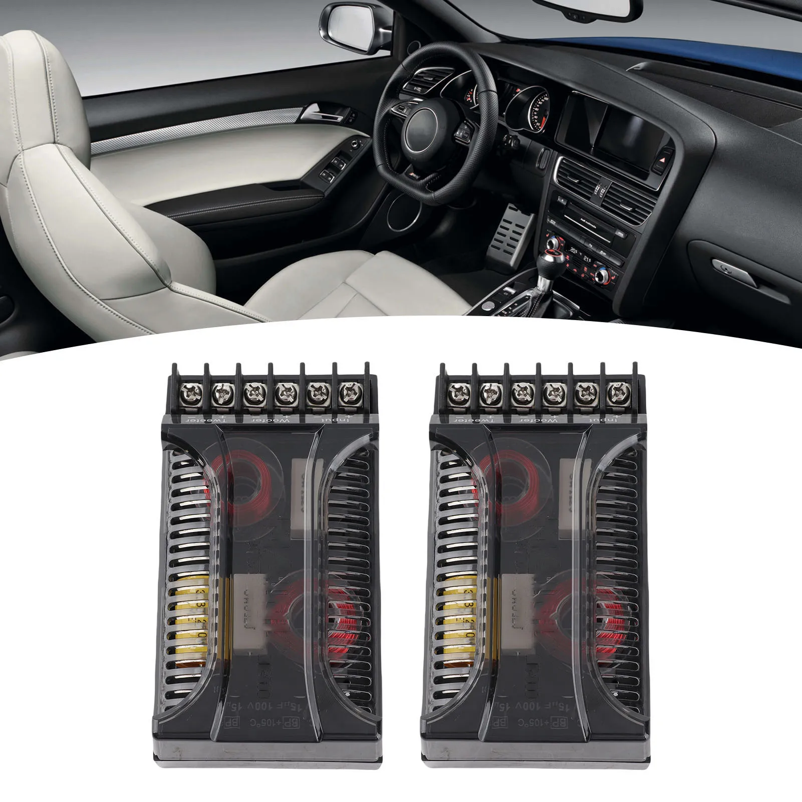 

2-полосный динамик, делитель частоты, 2-полосный автомобильный аудиокроссовер, разумная проводка с перегрузным током для автомобильной промышленности