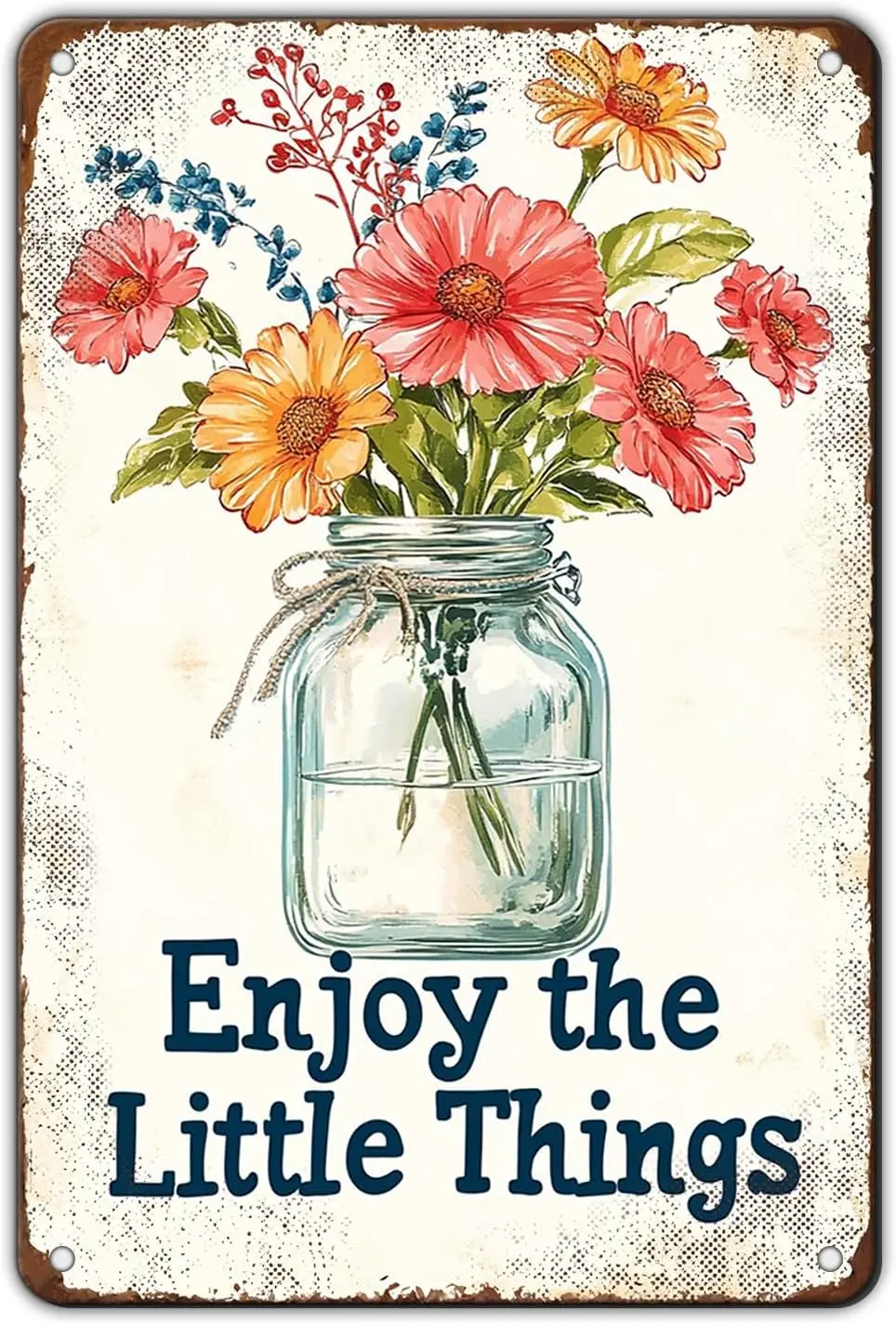 Metal Tin Sign Garden Signs Vintage Flower Signs Funny Fresh Flowers Sign Decorative Signs And Plaques For Kitchen Enjoy The Lit