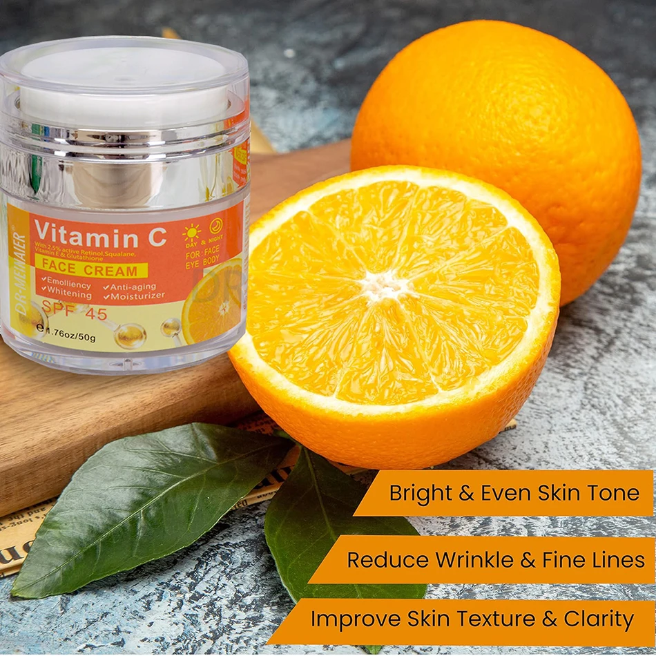 

Vitamin C for Face Cream Pigments Dark Spots Removal Whitening Facial Cream Lightening Skin Care Products Beauty Health