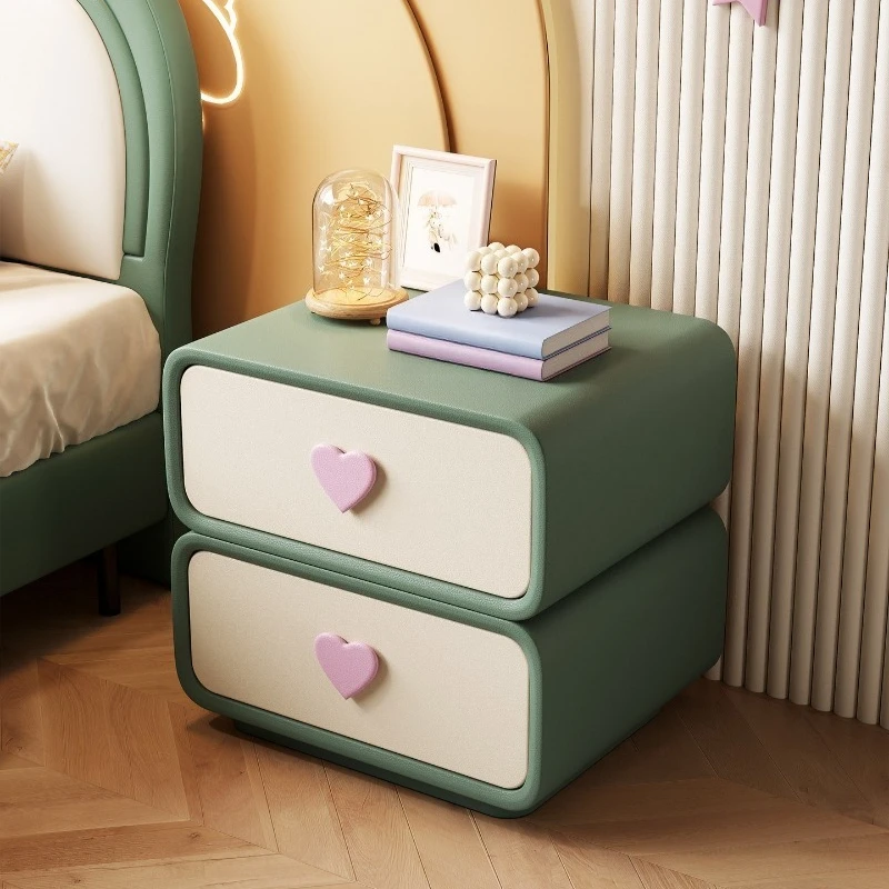 Simple double bedside table creative bedroom solid wood small locker