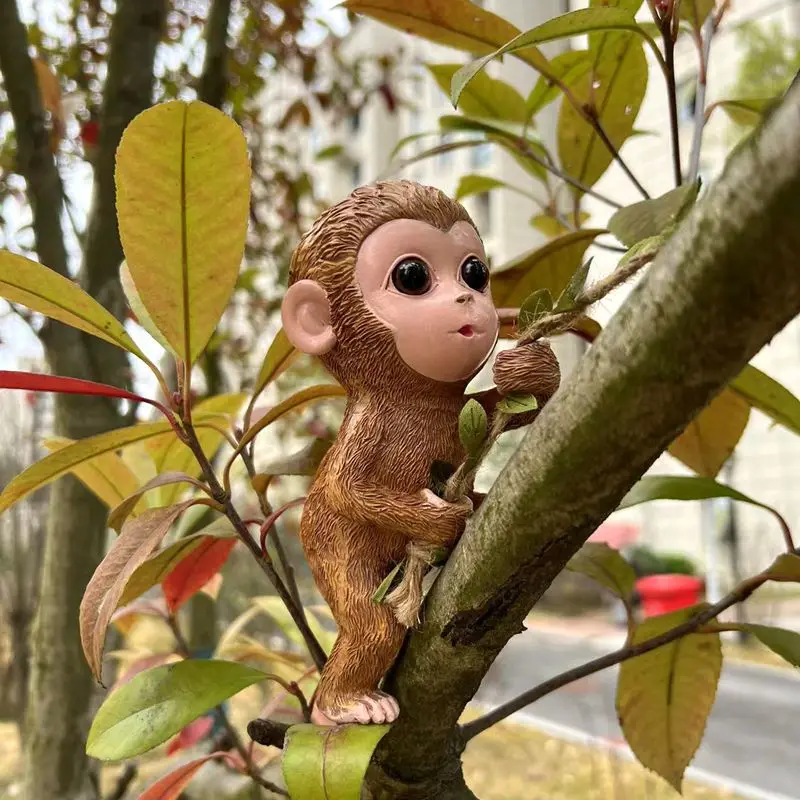 Personalized Climbing Monkey Outdoor Garden Creative Decoration Wall Hanging Home Courtyard Tree Landscape Balcony Decoration