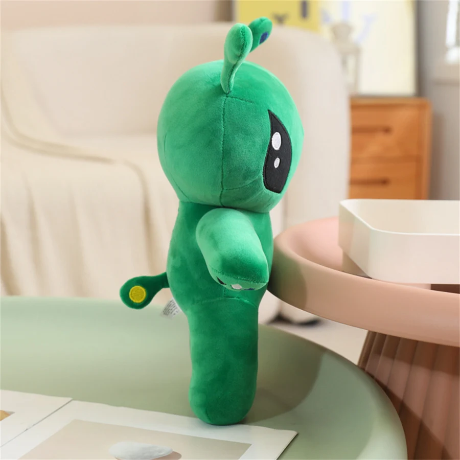 34CM Green Alien Plush Toy Anime Tentacled Horn Alien Monsters Horror Doll  Soft Throw Pillow kids Birthday Christmas Gift