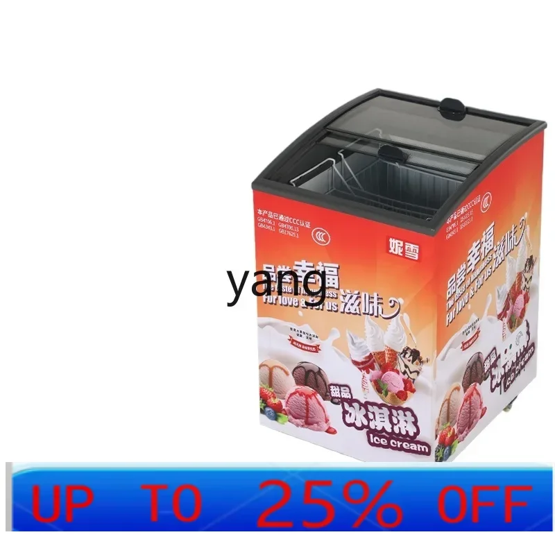 

CX Ice Cream Ice Cream Cabinet Commercial Transparent Glass Cover Sliding Door Supermarket Display Freezer Freeze Storage
