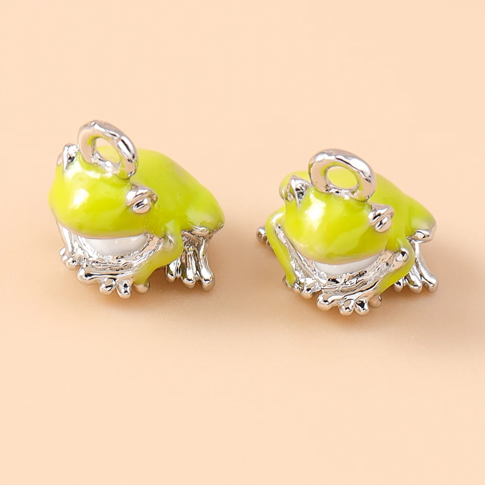 Leslie 5 Stück süße Mini-Tier-Anhänger Igel Frosch Vogel Schnecke Kaninchen Charm-Perlen für Sterling Silber Armband Schmuckherstellung DIY – Detail 7