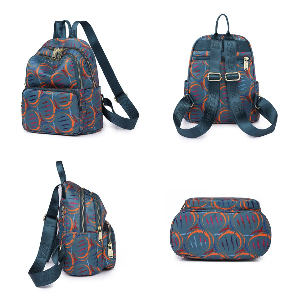 Mochila informal de nailon para mujer, morral escolar para adolescentes, bolsos de hombro para estudiantes de viaje