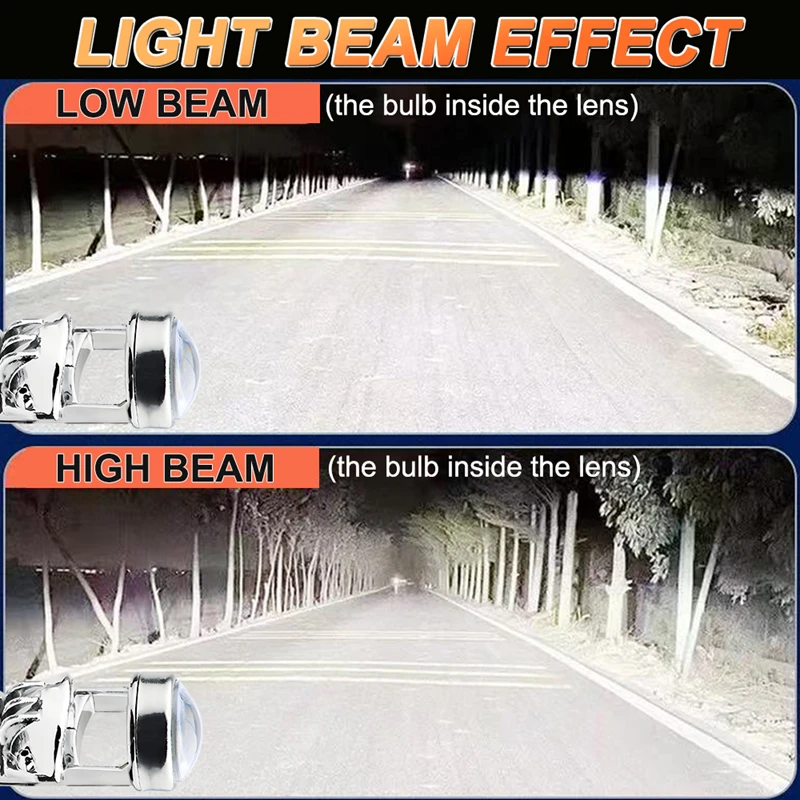 Lampu Proyektor LED H7 untuk Mobil, Bohlam 6500k Canbus Turbo Daya Tinggi Mini Lampu Auto/motor Lampu Kabut Daya Tinggi Lampu Depan