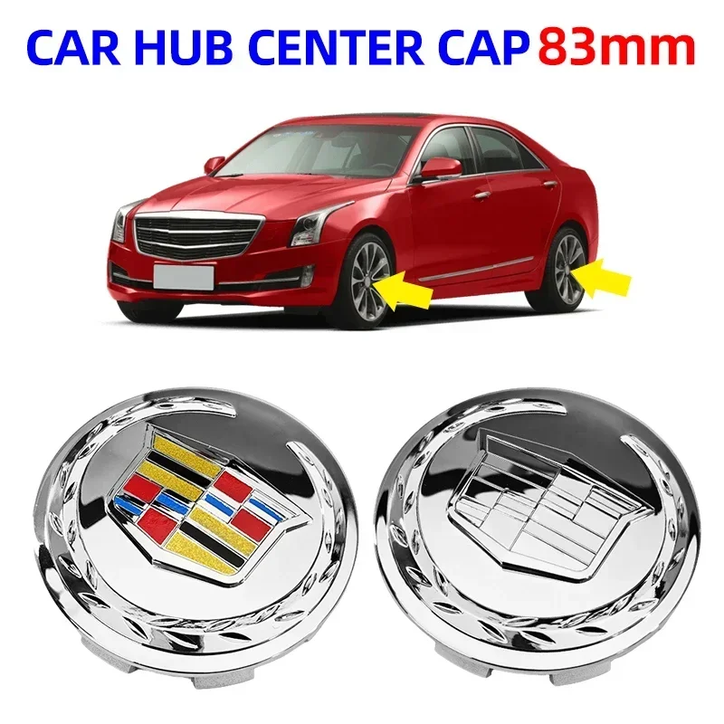4pcs 83mm 9595891 ABS Car wheel Hub Cap Emblem badge logo for Cadillac Escalade Accessories