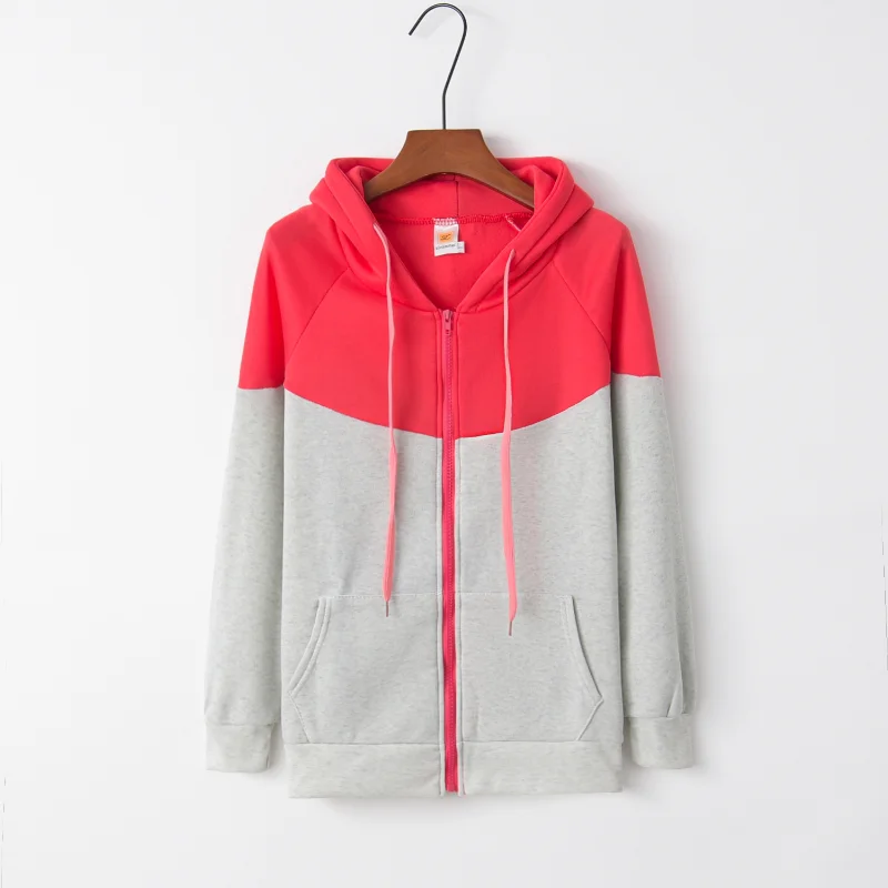 Hooded Cardigan Zipper Pocket Fleece Hoodie Jacket for Women