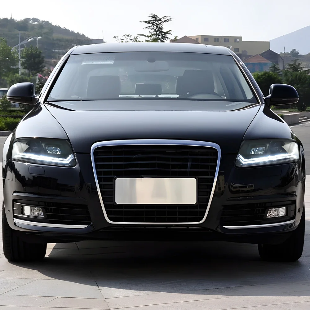 

Автомобильные фары для Audi A6 C7 A6L S6 2005-2011, светодиодные передние фары автомобиля в сборе, обновленная линза проектора, аксессуары Plug and Play