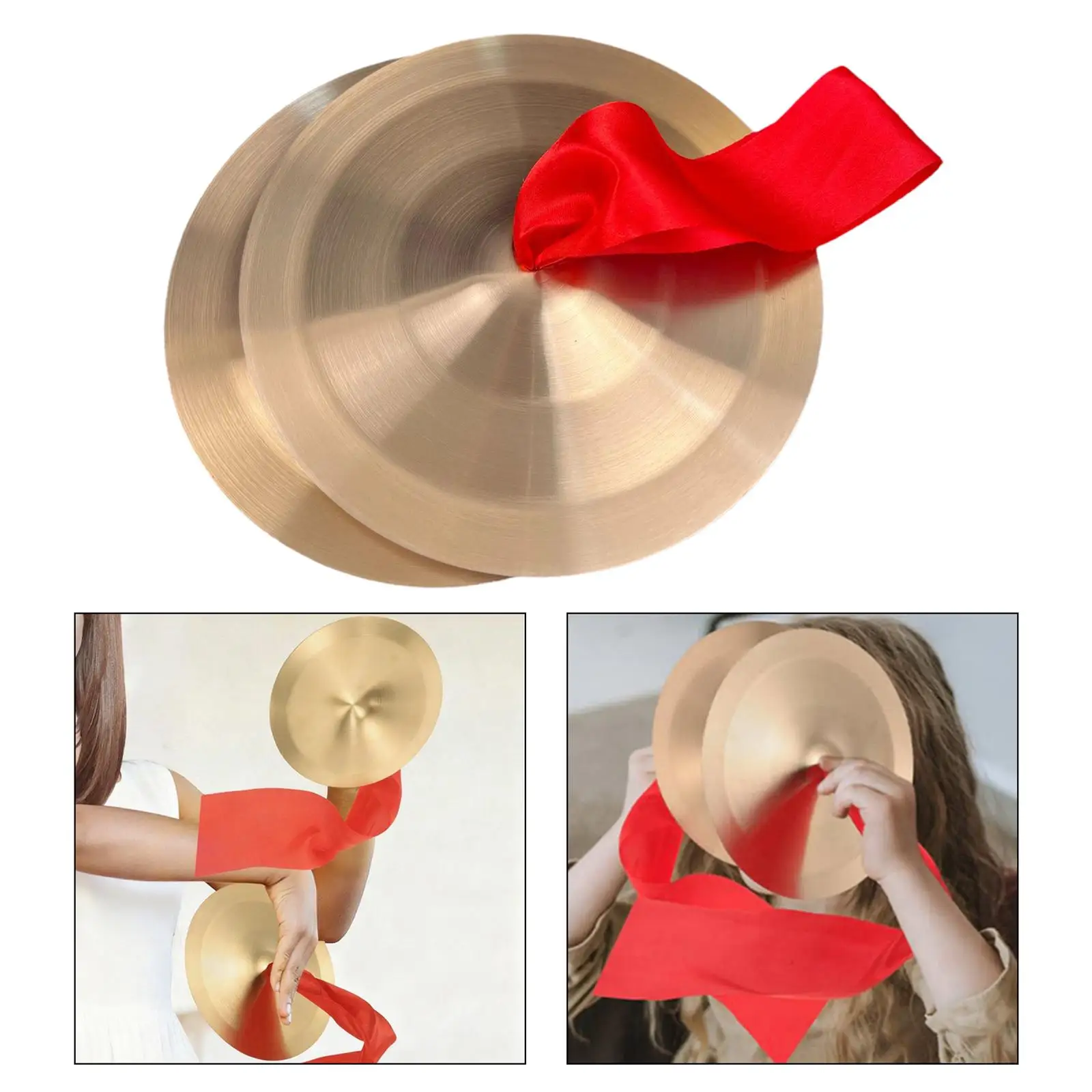 Percussion Hand Cymbals Sturdy Alloy Copper Finger Cymbals for Children Adults Music Dance School Activities