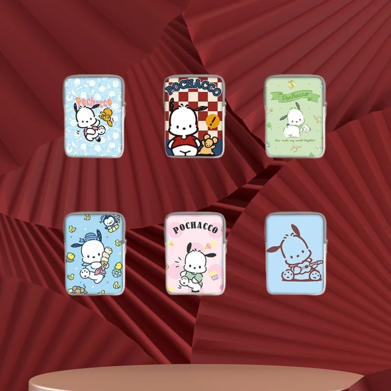 

Мультяшный чехол для ноутбука Hello Kitty Kuromi Pachacco 10, 12, 11, 13, 14, 15 дюймов, сумка-вкладыш из ПУ, защитный чехол для планшета, для Macbook, подарок