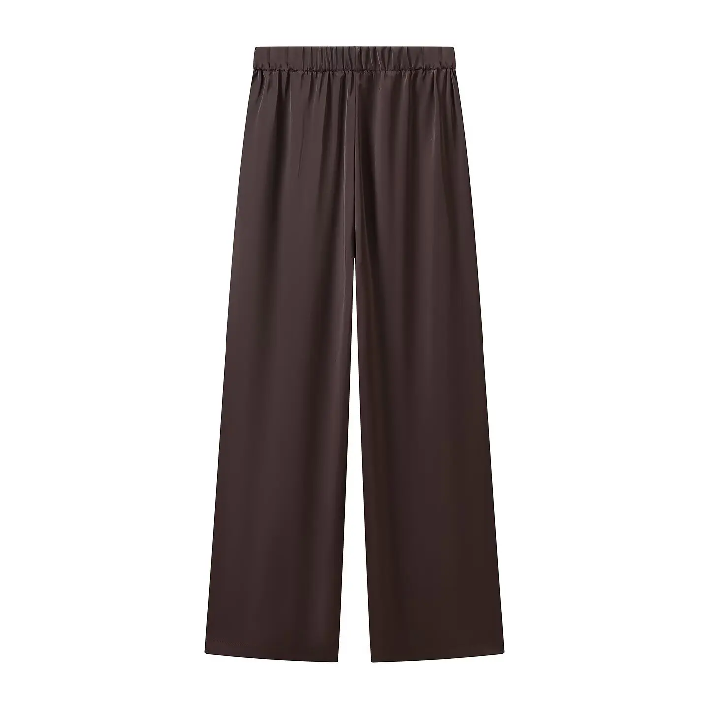 Cross-Border Style Summer New Women's Fashion Commute Artificial Acetate Satin Drape Breathable Straight Casual Pants