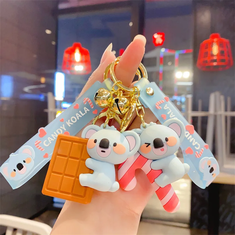 New Cute Cartoon Dessert Koala Keychain Doll Bag Pendant Wholesale Gifts for Kids Friends Accessories Key Holder gifts