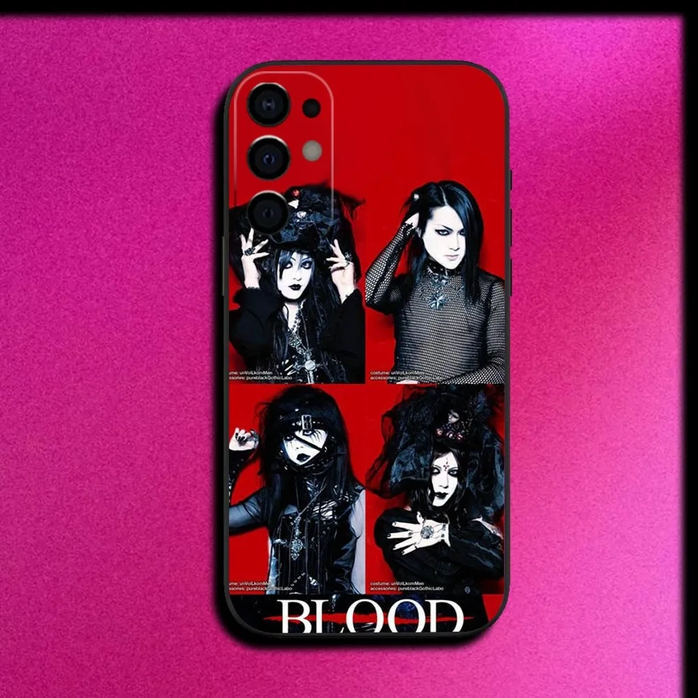 حافظة هاتف M-Malice Mizer Band لهاتف سامسونج S25، S24، S21، S22، S23، S30، Ultra، S20، Plus، Fe، Lite، Note، 10,9,5G غطاء أسود