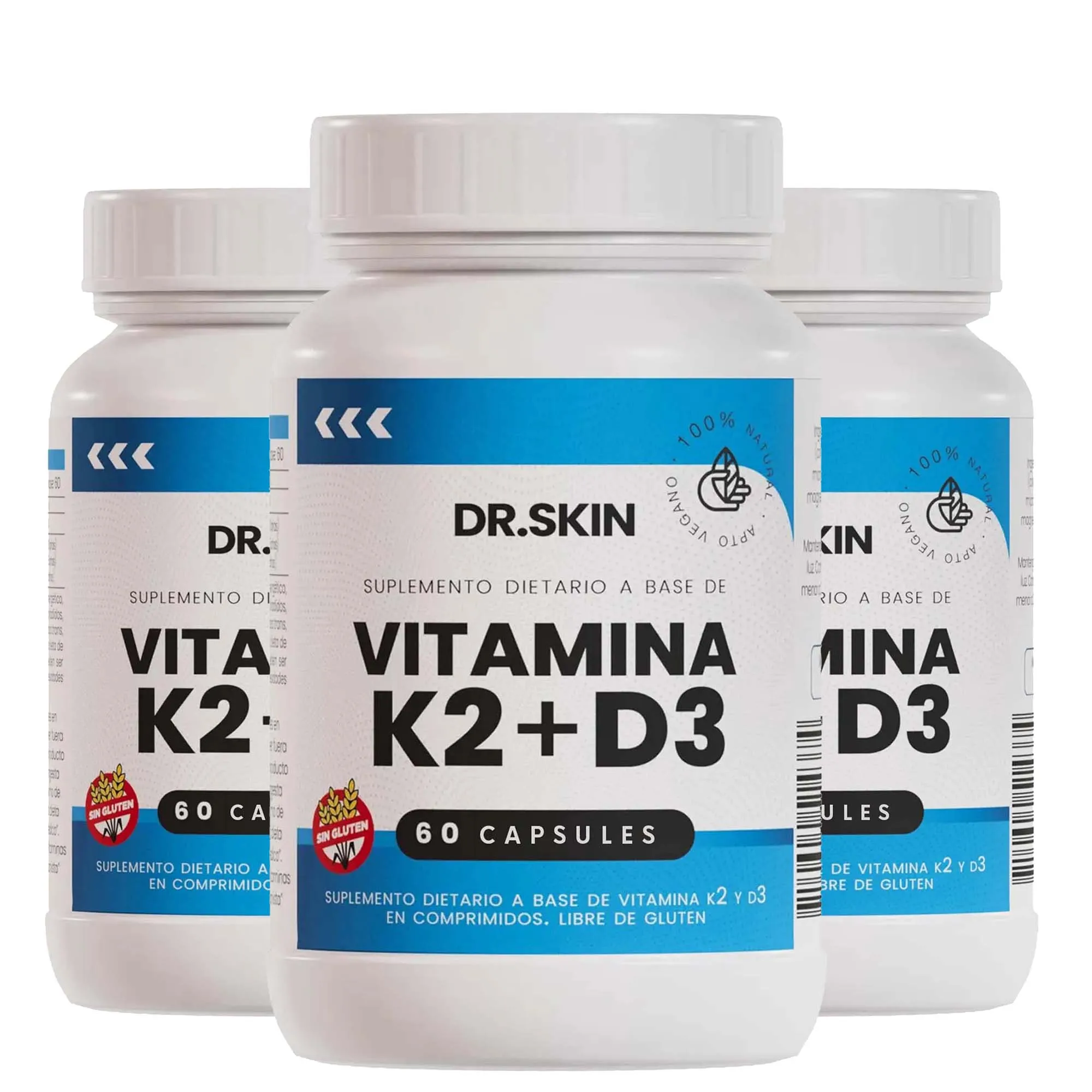 

Vitamin D3 + K2 Capsules - Improves Absorption and Digestion, Supports Bone Marrow Health, and Promotes Joint Mobility
