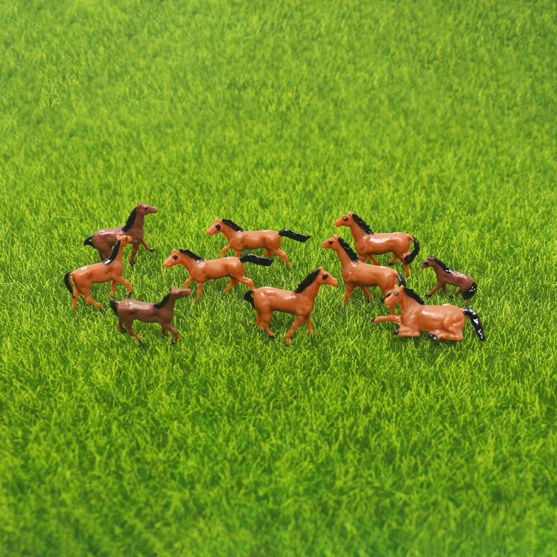 1 to 10pcs 1/87 Miniature Cow Ox Bull Cattle Figurines Farm Models Fairy Garden Sandbox Landscape Action Figures Toys Ornaments