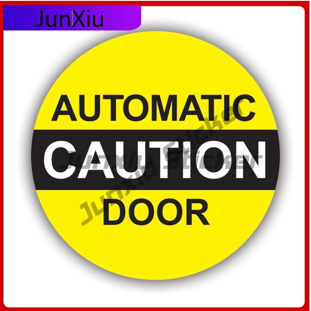 

Caution Automatic Door Sticker Creative Decals Window Warning Safety Caution Auto Decor Car Sticker Vinyl Decal Waterproof