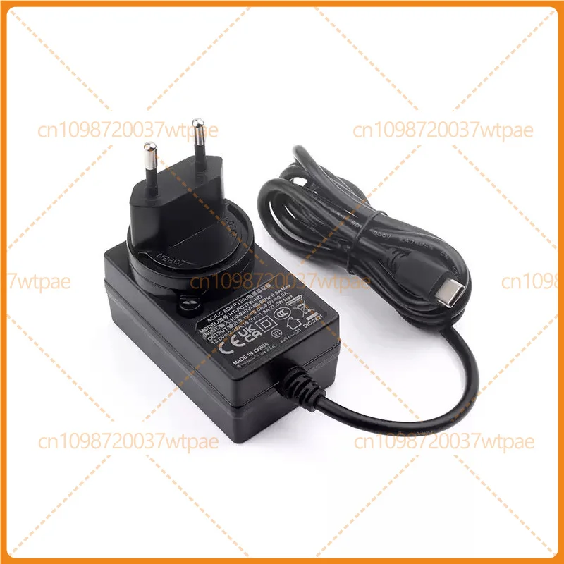 For 27W USB Type-C PD Power Adapter for Waveshare Raspberry Pi 5, 1.2m Cable, EU Plug Charger