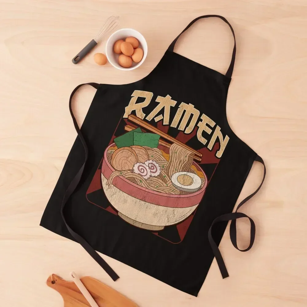 

A Japanese Ramen Apron Chef Uniform Women Cute Kitchen Accessories Women's Home Clothes Utensils For Kitchen Apron