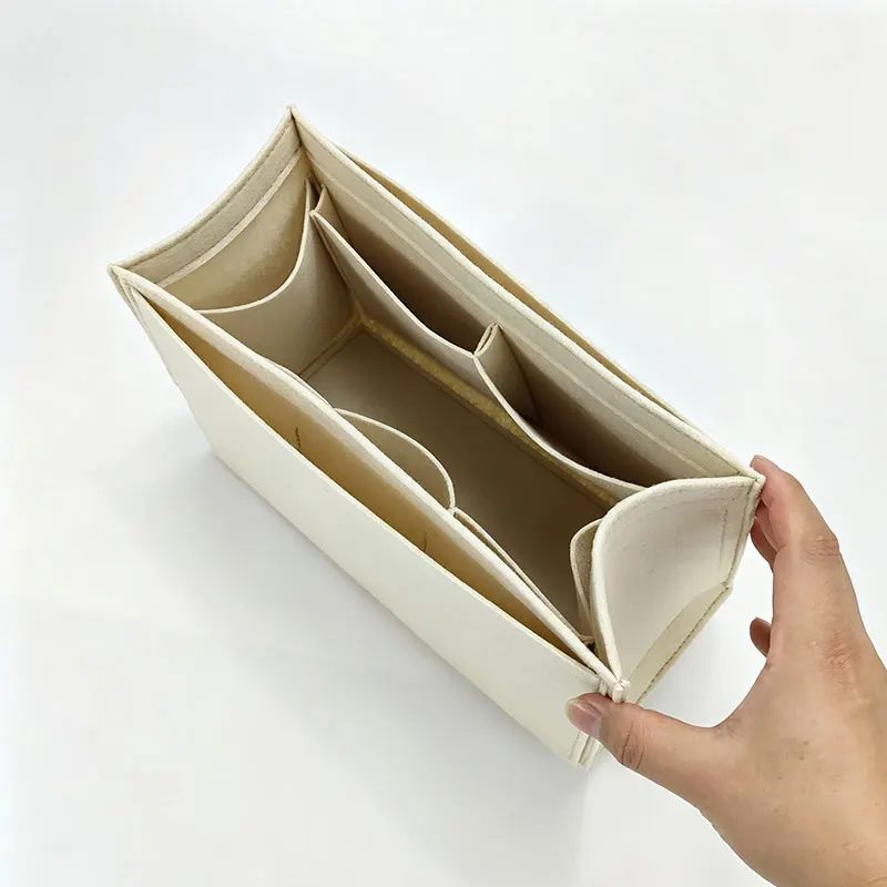 Felt Bag Organizer Insert For Marc Jacobs The Tote Bag , Inner Liner Purse Organiser, Cosmetic Storage Divider Shaper Pouch