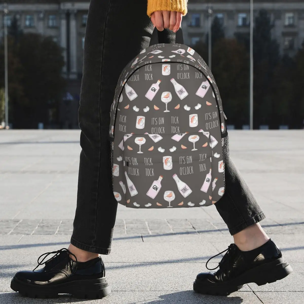 Gin O'clock Gin Lover Gi Backpack Student BookBag Men Women School Bag Computer Shoulder Bags