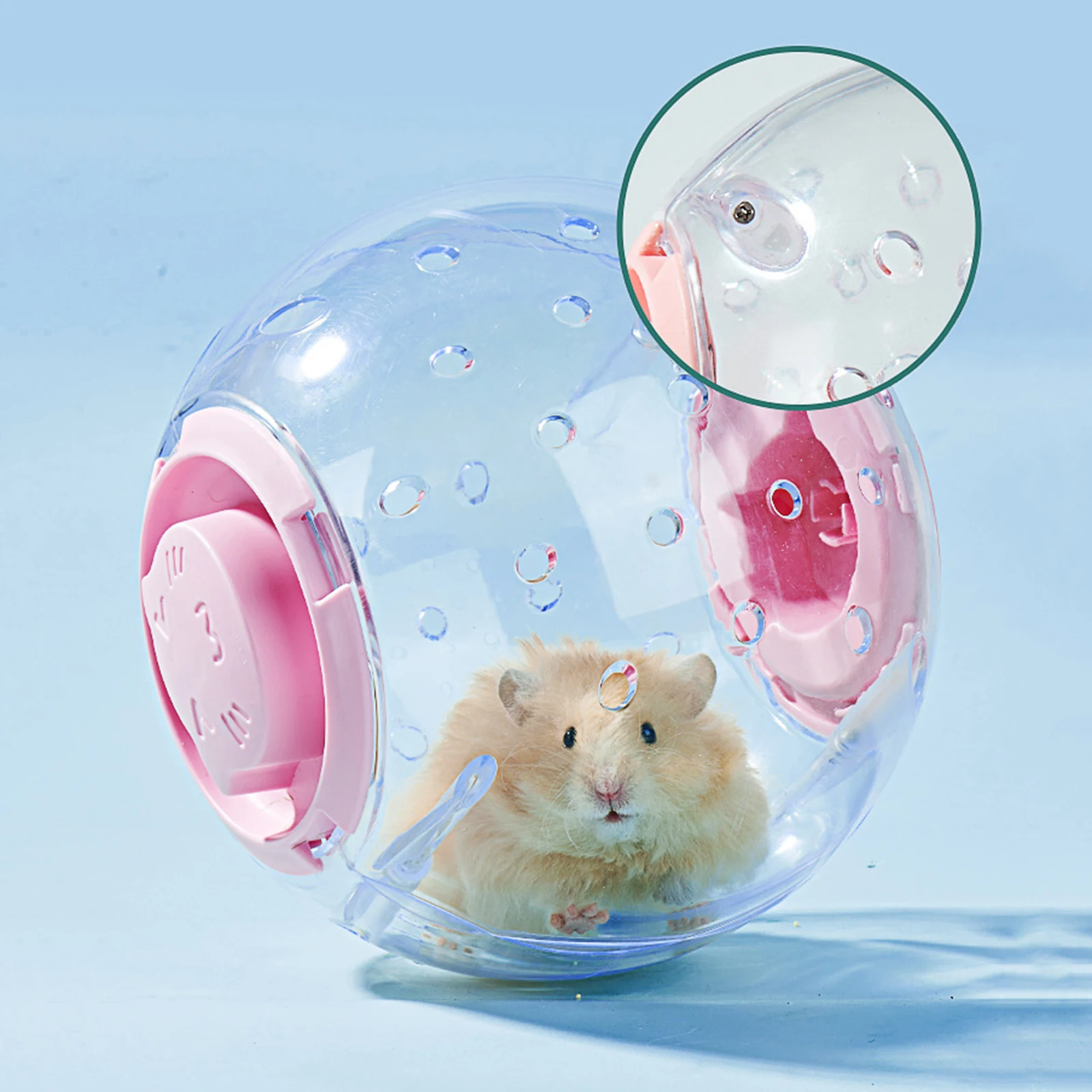 18cm Hamster Exercise Ball Gerbil Ball Wheel Hollowed Out Multifunctional Accessory Easily Install Transparent Small Animal Toy