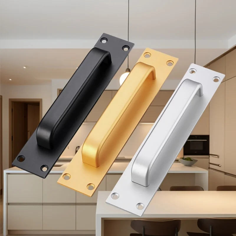 Türgriff aus Aluminiumlegierung, Fenster, Schrank, Balkon, Schiebetürgriff mit Schrauben, Zugschrank, Möbelbeschläge, Heimwerker