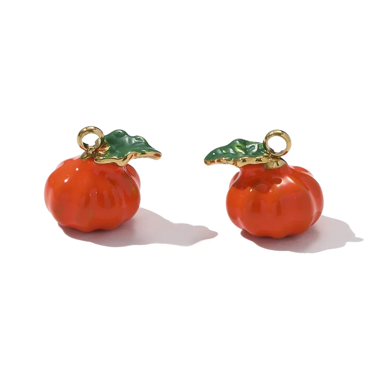 3pcs/Lot Stainless Steel Enamel Sewing Machine Necklace Pendant Pumpkin Carriage DIY Charm Women 3D Pitaya Fruit Jewelry