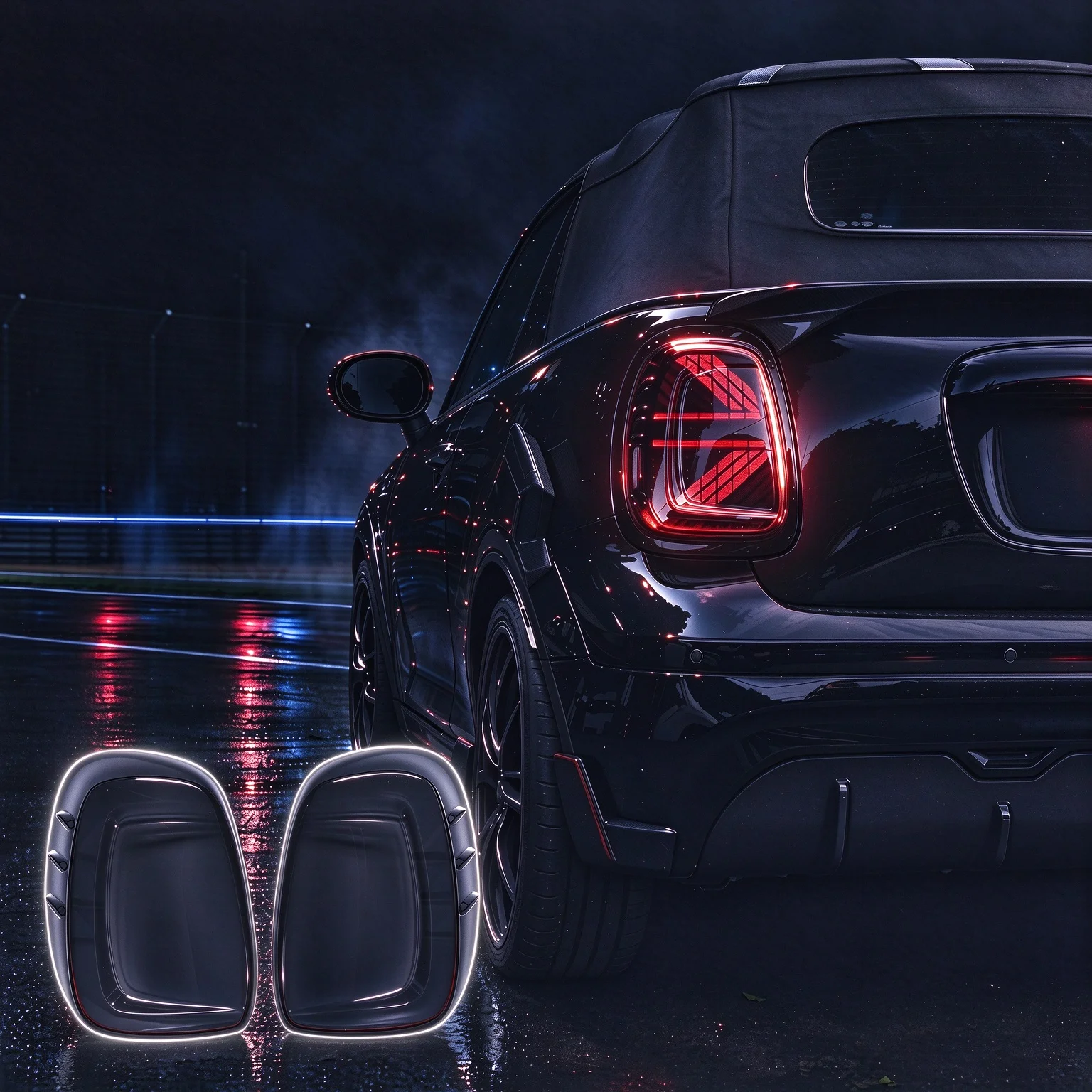 Smoked Transparent Tail Light Cover Black Warrior For Mini Cooper F55 F56 F57 F66 F67 Rear Lamp Exterior Accessories