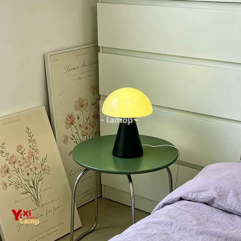 Lampu Meja Jamur Kaca 3 Warna - Mushroom Table Lamp ulasan dan harga