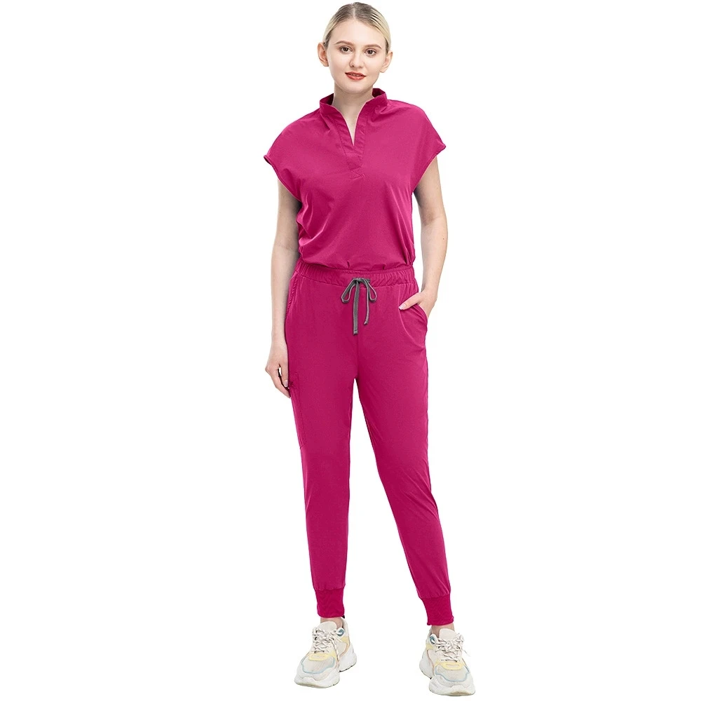 Doctor Nurse Nursing Uniform Anti Wrinkle Soft Women Workwear Scrub Tops+pant Medical Uniform Surgery Scrubs Shirt Pet Shop