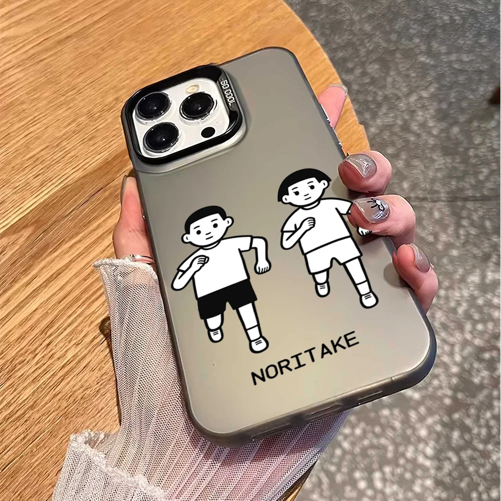 Noritake Art Phone Case For iPhone 16 12 13 14 15 Pro Max Plus Color Electroplated Silver IMD Laser Cover