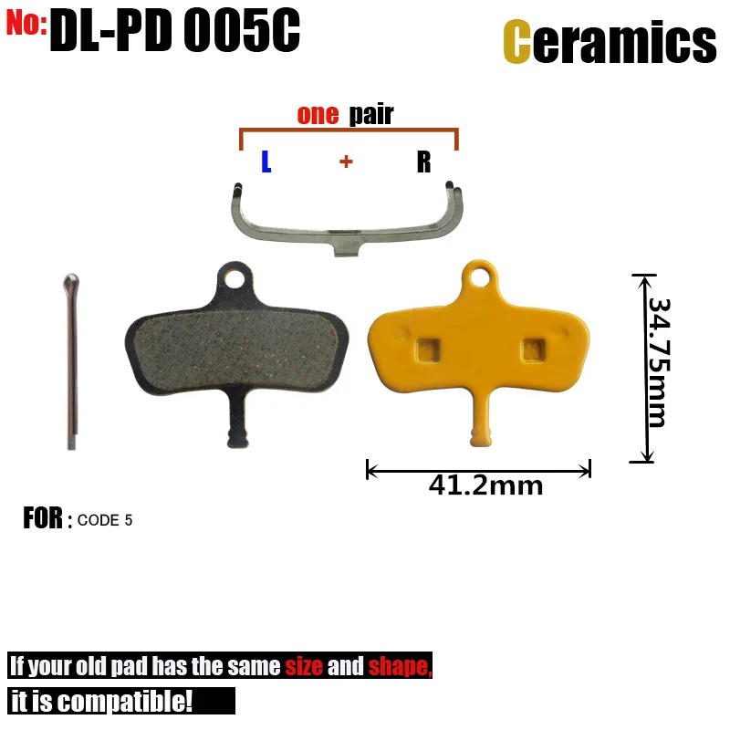 DELT 4 Pair Ceramics Bicycle Disc Brake Pads,For SRAM AVID CODE 5,MTB,Mountain,BIKE Part