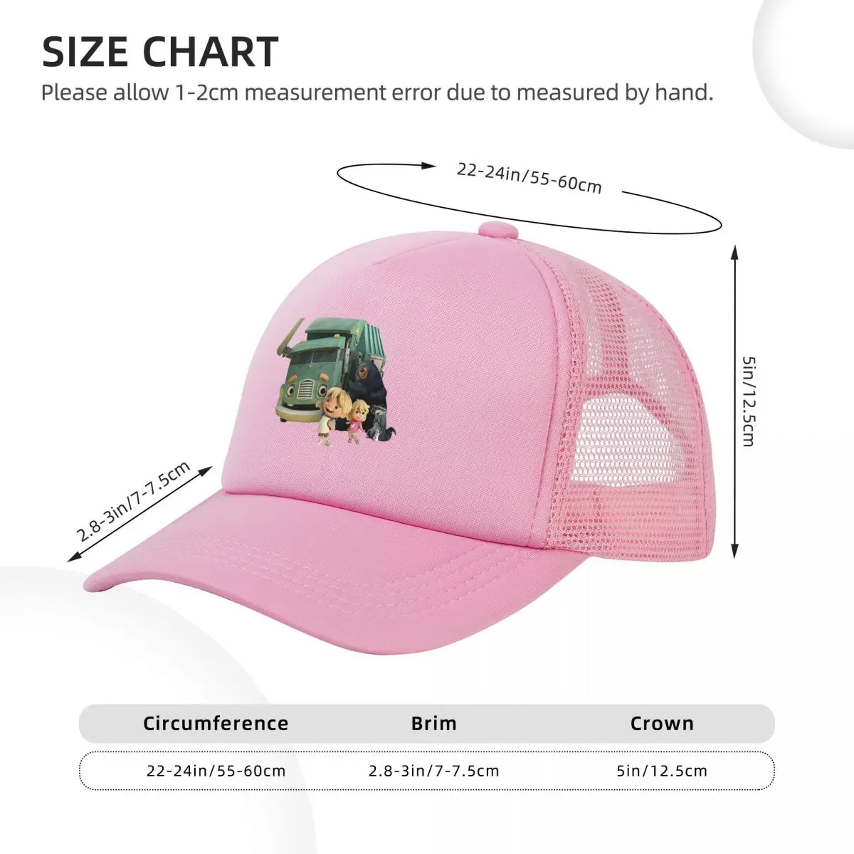 Trash Truck Netflix Mesh Baseball Caps Snapback Fashion Baseball Hats Breathable Casual Casquette Outdoor Unisex