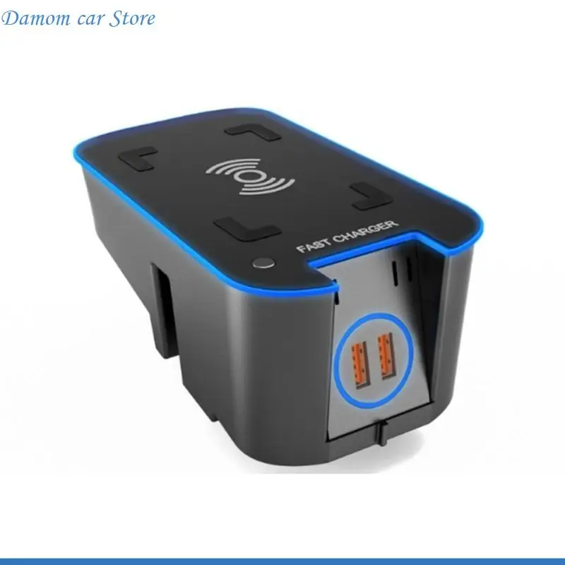 A2UC Charging Plate with Double USB Port for XC60 XC90 Car Phone Charging Holder