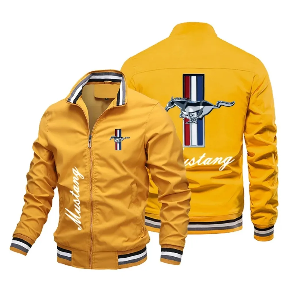 

Summer New Hot Sale Ford Mustang Logo Men's Jacket Fashion Brand Jacket High Quality Oversized Moto Racing Breathable Top