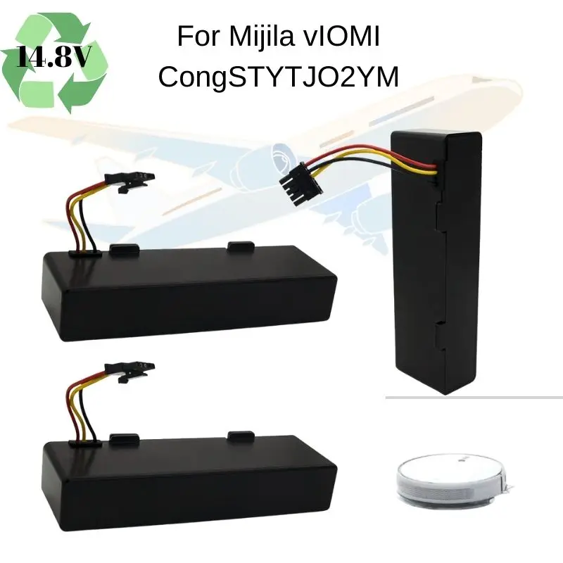 9800mAh STYTJ02YM Rechargeable Battery 14.8V For Xiaomi Mijia 3C Sweeping Mopping Robot Haier JX37 Vacuum Cleaner Batteria