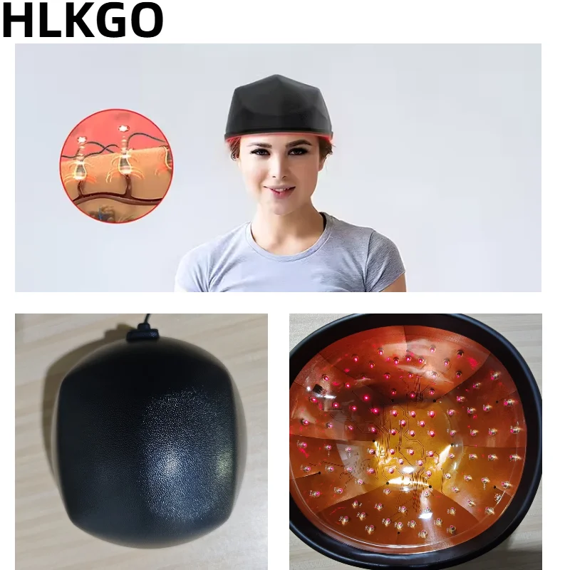 HLKGO 650nm Medical LLLT Hair Growth Cap, 96 Diodes Laser for Androgenetic Alopecia Treatment Fast Result - view 3