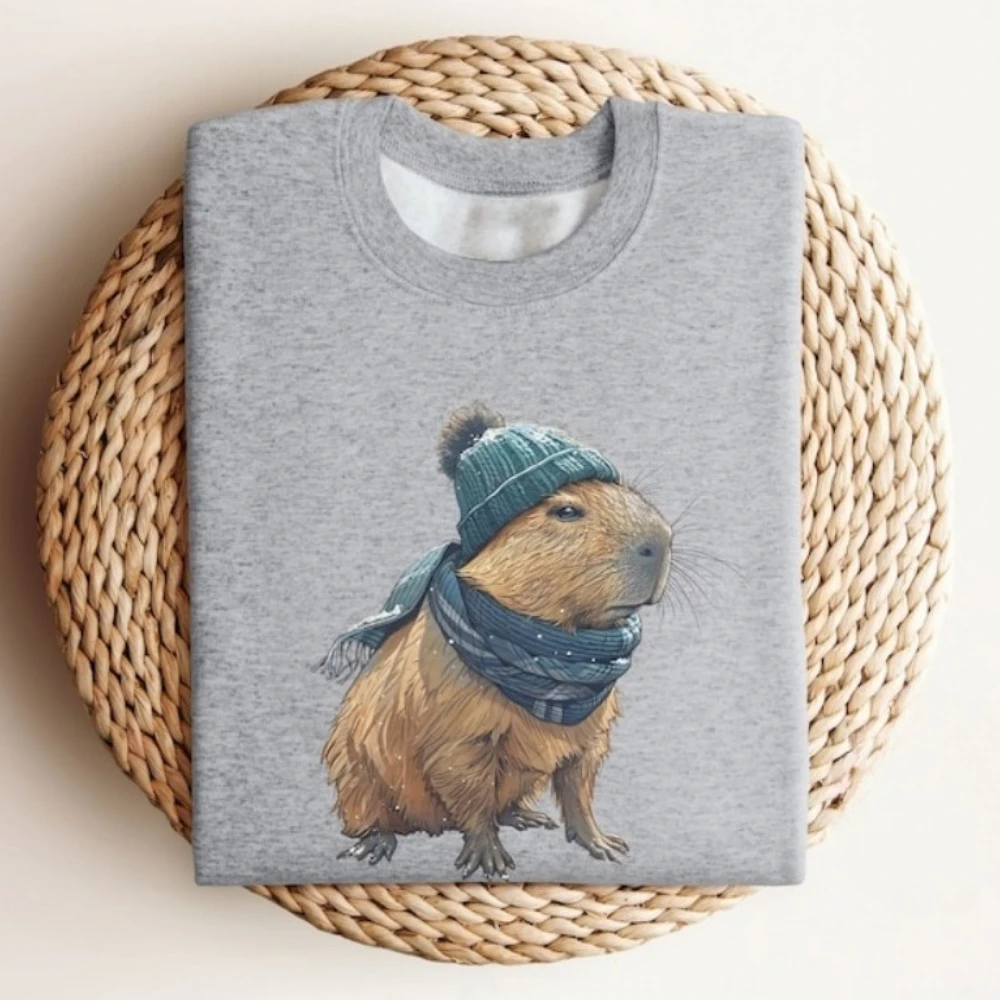 كابيبارا تي شيرت جرافيك كابيبارا Crewneck مضحك كابيبارا بلايز للجنسين النساء الرجال تي شيرت الشارع الشهير جديد وصول الجمالية تيز #4