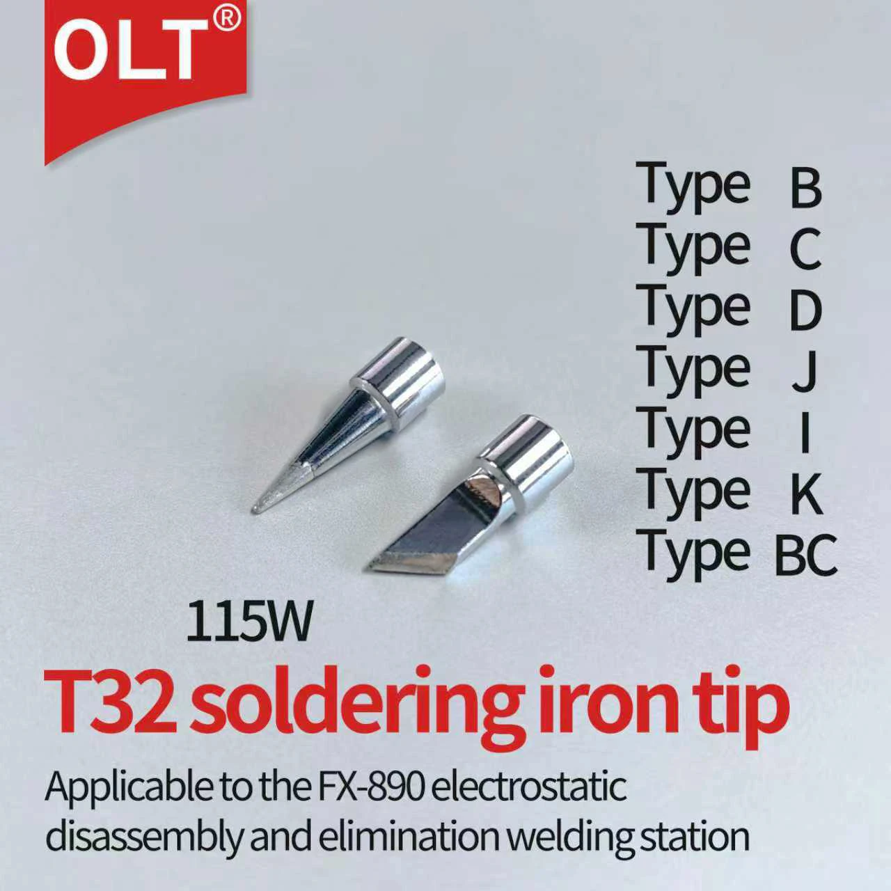 

Replacement HAKKO T32 Soldering iron tip High quality T32-BC1 T32-D12 T32-K T32-BL T32-I T32-D24 T32-D4 for HAKKO FX-890/ FX8901