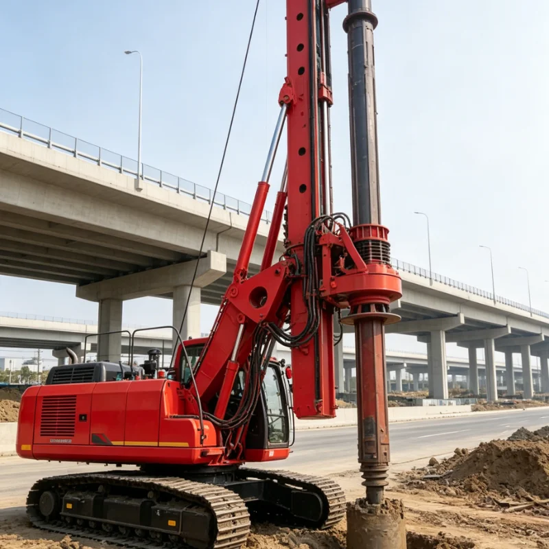 Customized Hydraulic Pile Driver Rig Rotary Drilling Rig Screw Pile Machine Earth Auger for Building Hole