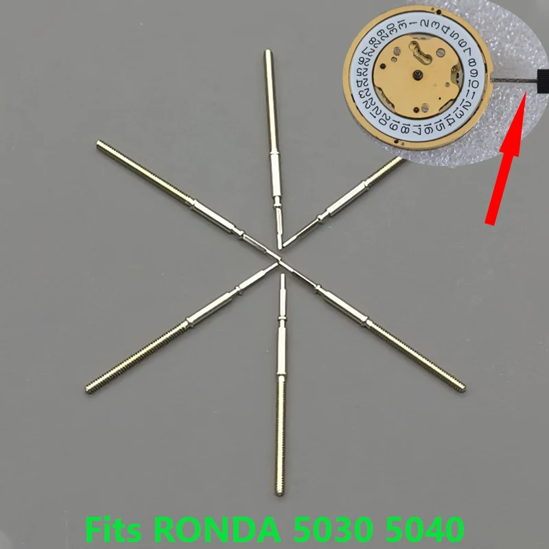 2/4pcs RONDA 5030 5040 Movement Crown Stem Spare Parts Fits RONDA 5030 5040 Movement Watch Replacement Watch Crown Stem Parts