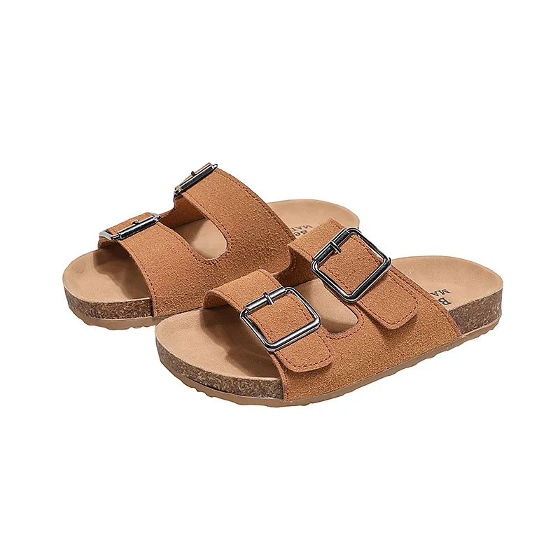 

Summer Boys Girls New Cork Sandals Children's Indoor and Outdoor Sandals Medium and Large Children's Flip Flops