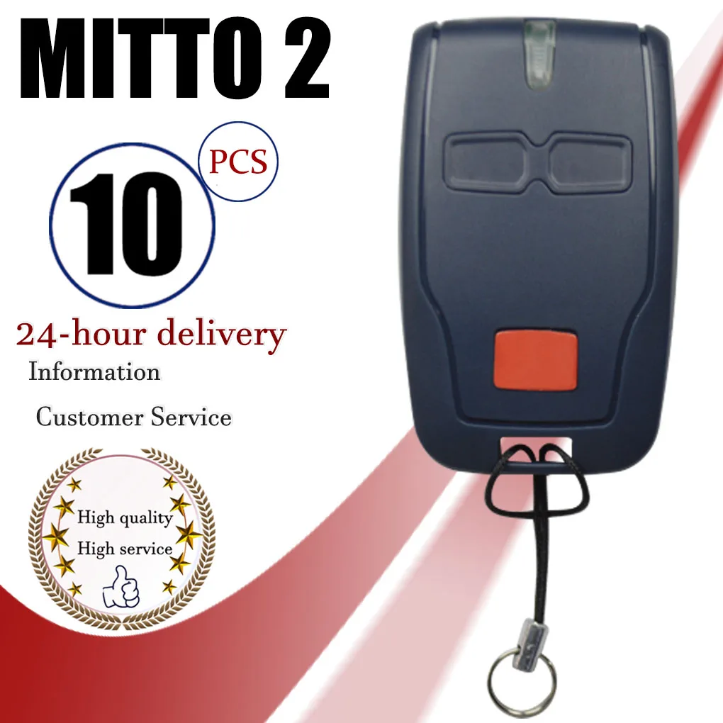 

10 pcs for MITTO 2&4 B RCB02 RCB04 KLEIO B RCA02 RCA04 TRC1 TRC2 TRC3 Garage Door Remote Control 433.92MHz Rolling Code